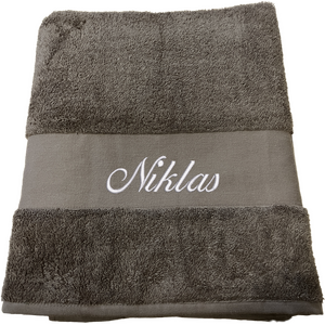 Jättikokoinen kylpypyyhe, 100 x 150 cm, omalla nimellä
